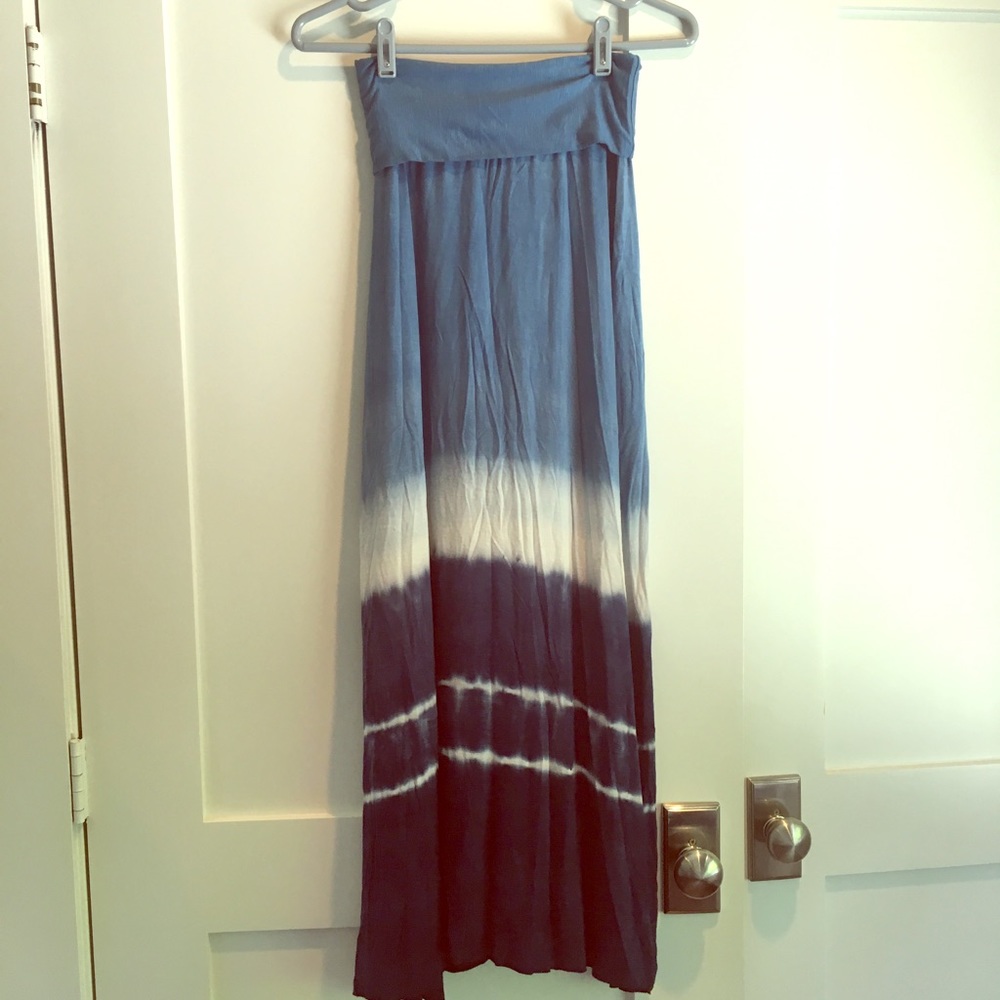 Lucky Brand Blue Tie Dye Flowing Skirt/Dress